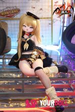 MOZU Betti 小胸 141cm 23kg 画像通りの仕様付き ビニール製のヘッド+TPEボディ 猫口 目が星 アニメドール - 画像 (8)