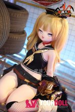 MOZU Betti 小胸 141cm 23kg 画像通りの仕様付き ビニール製のヘッド+TPEボディ 猫口 目が星 アニメドール - 画像 (4)