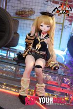 MOZU Betti 小胸 141cm 23kg 画像通りの仕様付き ビニール製のヘッド+TPEボディ 猫口 目が星 アニメドール - 画像 (11)