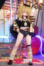 MOZU Betti 小胸 141cm 23kg 画像通りの仕様付き ビニール製のヘッド+TPEボディ 猫口 目が星 アニメドール - 画像 (10)