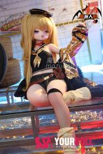 MOZU Betti 小胸 141cm 23kg 画像通りの仕様付き ビニール製のヘッド+TPEボディ 猫口 目が星 アニメドール - 画像 (6)
