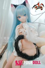 MOZU 薄荷 121cm 大胸 15kg 画像と同じ仕様 ビニールヘッド+TPEボディ 猫娘 萌え袖 癒し系 アニメドール 最新 - 画像 (4)