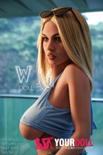 WM Dolls Fracle 164cm Jカップ #370 ブラウン肌  欧米系 外人 巨乳 ナイスボディ ダッチワイフ - 画像 (2)
