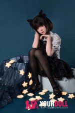 Fudoll 環奈 #J008 148cm Dカップ シリコンヘッド+TPEボディ 顎機能追加可 黒猫ちゃん 愛嬌 激萌え ラブドール - 画像 (15)