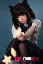 Fudoll 環奈 #J008 148cm Dカップ シリコンヘッド+TPEボディ 顎機能追加可 黒猫ちゃん 愛嬌 激萌え ラブドール - 画像 (8)