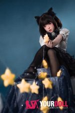 Fudoll 環奈 #J008 148cm Dカップ シリコンヘッド+TPEボディ 顎機能追加可 黒猫ちゃん 愛嬌 激萌え ラブドール - 画像 (13)