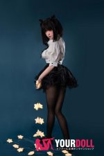 Fudoll 環奈 #J008 148cm Dカップ シリコンヘッド+TPEボディ 顎機能追加可 黒猫ちゃん 愛嬌 激萌え ラブドール - 画像 (26)