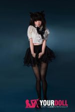 Fudoll 環奈 #J008 148cm Dカップ シリコンヘッド+TPEボディ 顎機能追加可 黒猫ちゃん 愛嬌 激萌え ラブドール - 画像 (25)