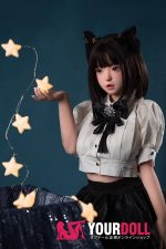 Fudoll 環奈 #J008 148cm Dカップ シリコンヘッド+TPEボディ 顎機能追加可 黒猫ちゃん 愛嬌 激萌え ラブドール - 画像 (12)