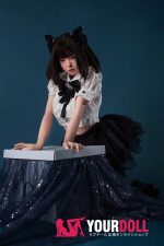 Fudoll 環奈 #J008 148cm Dカップ シリコンヘッド+TPEボディ 顎機能追加可 黒猫ちゃん 愛嬌 激萌え ラブドール - 画像 (22)