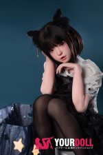 Fudoll 環奈 #J008 148cm Dカップ シリコンヘッド+TPEボディ 顎機能追加可 黒猫ちゃん 愛嬌 激萌え ラブドール - 画像 (6)