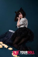 Fudoll 環奈 #J008 148cm Dカップ シリコンヘッド+TPEボディ 顎機能追加可 黒猫ちゃん 愛嬌 激萌え ラブドール - 画像 (21)