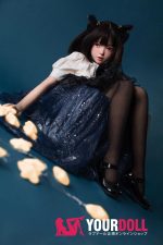 Fudoll 環奈 #J008 148cm Dカップ シリコンヘッド+TPEボディ 顎機能追加可 黒猫ちゃん 愛嬌 激萌え ラブドール - 画像 (18)
