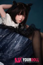 Fudoll 環奈 #J008 148cm Dカップ シリコンヘッド+TPEボディ 顎機能追加可 黒猫ちゃん 愛嬌 激萌え ラブドール - 画像 (7)