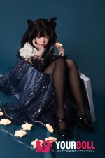 Fudoll 環奈 #J008 148cm Dカップ シリコンヘッド+TPEボディ 顎機能追加可 黒猫ちゃん 愛嬌 激萌え ラブドール - 画像 (14)