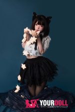 Fudoll 環奈 #J008 148cm Dカップ シリコンヘッド+TPEボディ 顎機能追加可 黒猫ちゃん 愛嬌 激萌え ラブドール - 画像 (23)