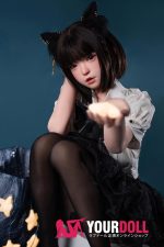 Fudoll 環奈 #J008 148cm Dカップ シリコンヘッド+TPEボディ 顎機能追加可 黒猫ちゃん 愛嬌 激萌え ラブドール - 画像 (10)