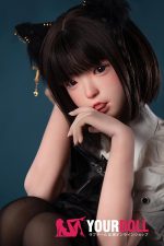 Fudoll 環奈 #J008 148cm Dカップ シリコンヘッド+TPEボディ 顎機能追加可 黒猫ちゃん 愛嬌 激萌え ラブドール - 画像 (3)