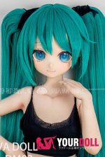 GUAVADOLL DM02 145cm Aカップ ノーマル肌 手描きメイク ビニール製のヘッド コスプレ系 ミクちゃん アニメドール