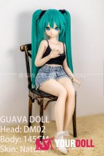 GUAVADOLL DM02 145cm Aカップ ノーマル肌 手描きメイク ビニール製のヘッド コスプレ系 ミクちゃん アニメドール - 画像 (10)
