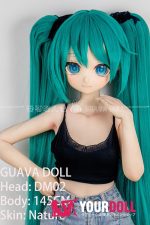 GUAVADOLL DM02 145cm Aカップ ノーマル肌 手描きメイク ビニール製のヘッド コスプレ系 ミクちゃん アニメドール - 画像 (3)