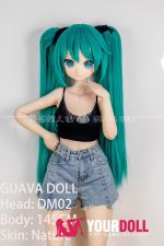 GUAVADOLL DM02 145cm Aカップ ノーマル肌 手描きメイク ビニール製のヘッド コスプレ系 ミクちゃん アニメドール - 画像 (9)
