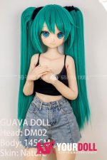GUAVADOLL DM02 145cm Aカップ ノーマル肌 手描きメイク ビニール製のヘッド コスプレ系 ミクちゃん アニメドール - 画像 (5)
