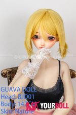 GUAVADOLL BJD01 147cm Cカップ ノーマル肌  手描きメイク ビニール製のヘッド 可愛い ラブドール - 画像 (3)