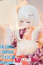 GUAVADOLL DM08 143cm Cカップ ノーマル肌 手描きメイク ビニール製のヘッド 眠り顔 大和撫子 アニメドール - 画像 (2)