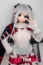 GUAVADOLL DM02 145cm Aカップ ノーマル肌 手描きメイク ビニール製のヘッド 白髪 愛嬌 アニメドール - 画像 (6)