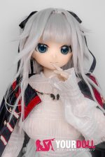 GUAVADOLL DM02 145cm Aカップ ノーマル肌 手描きメイク ビニール製のヘッド 白髪 愛嬌 アニメドール