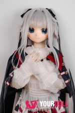GUAVADOLL DM02 145cm Aカップ ノーマル肌 手描きメイク ビニール製のヘッド 白髪 愛嬌 アニメドール - 画像 (8)