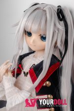 GUAVADOLL DM02 145cm Aカップ ノーマル肌 手描きメイク ビニール製のヘッド 白髪 愛嬌 アニメドール - 画像 (3)