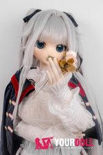 GUAVADOLL DM02 145cm Aカップ ノーマル肌 手描きメイク ビニール製のヘッド 白髪 愛嬌 アニメドール - 画像 (2)