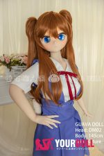 GUAVADOLL DM02 145cm Aカップ ノーマル肌 手描きメイク ビニール製のヘッド 気が強い コスプレ系 美少女 アニメドール - 画像 (5)