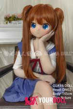 GUAVADOLL DM02 145cm Aカップ ノーマル肌 手描きメイク ビニール製のヘッド 気が強い コスプレ系 美少女 アニメドール - 画像 (2)