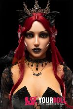 Irontech Doll Gia S47 169cm Bカップ フルシリコン ブラウン肌 コスプレ系 黒リップ 女王 ラブドール - 画像 (5)
