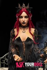 Irontech Doll Gia S47 169cm Bカップ フルシリコン ブラウン肌 コスプレ系 黒リップ 女王 ラブドール - 画像 (9)
