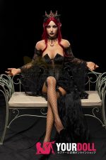 Irontech Doll Gia S47 169cm Bカップ フルシリコン ブラウン肌 コスプレ系 黒リップ 女王 ラブドール - 画像 (23)
