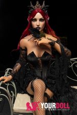 Irontech Doll Gia S47 169cm Bカップ フルシリコン ブラウン肌 コスプレ系 黒リップ 女王 ラブドール - 画像 (13)