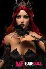 Irontech Doll Gia S47 169cm Bカップ フルシリコン ブラウン肌 コスプレ系 黒リップ 女王 ラブドール - 画像 (2)