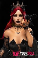Irontech Doll Gia S47 169cm Bカップ フルシリコン ブラウン肌 コスプレ系 黒リップ 女王 ラブドール - 画像 (14)