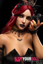 Irontech Doll Gia S47 169cm Bカップ フルシリコン ブラウン肌 コスプレ系 黒リップ 女王 ラブドール