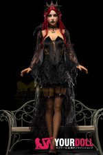 Irontech Doll Gia S47 169cm Bカップ フルシリコン ブラウン肌 コスプレ系 黒リップ 女王 ラブドール - 画像 (25)