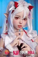 Shedoll Duoduo(朵朵) 148cm Dカップ フルシリコン 顎機能追加可 コスプレ系 小悪魔彼女 つけ耳 ラブドール - 画像 (3)