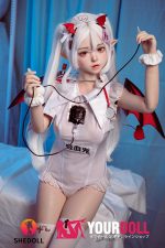 Shedoll Duoduo(朵朵) 148cm Dカップ フルシリコン 顎機能追加可 コスプレ系 小悪魔彼女 つけ耳 ラブドール - 画像 (6)