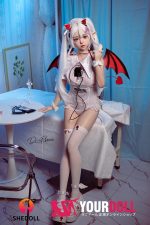 Shedoll Duoduo(朵朵) 148cm Dカップ フルシリコン 顎機能追加可 コスプレ系 小悪魔彼女 つけ耳 ラブドール - 画像 (11)