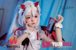 Shedoll Duoduo(朵朵) 148cm Dカップ フルシリコン 顎機能追加可 コスプレ系 小悪魔彼女 つけ耳 ラブドール - 画像 (13)