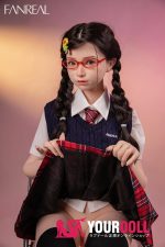 Fanreal Mo(茉) 153cm Bカップ 29kg Fair肌 フルシリコン 顎機能追加可 制服少女 無邪気 眼鏡娘 ちっぱい ラブドール - 画像 (9)