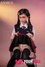 Fanreal Mo(茉) 153cm Bカップ 29kg Fair肌 フルシリコン 顎機能追加可 制服少女 無邪気 眼鏡娘 ちっぱい ラブドール - 画像 (16)